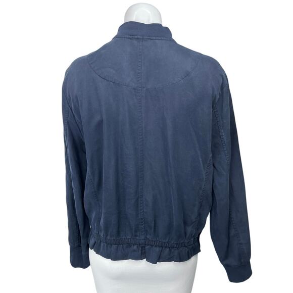 Vince Camuto Women's Blue Zip Up Long Sleeve Outdoor Bomber Coat Jacket Size M - Picture 2 of 4